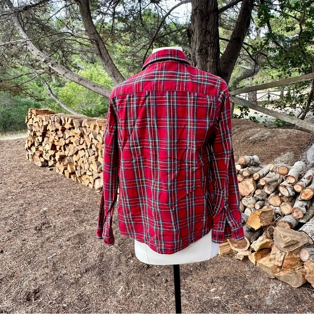 Classic LL Bean Women’s Red Flannel Shirt - XS - Picture 5 of 7